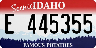 ID license plate E445355