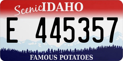 ID license plate E445357