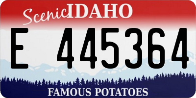 ID license plate E445364