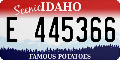 ID license plate E445366
