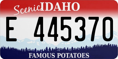 ID license plate E445370