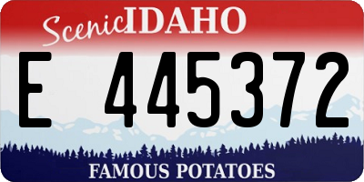 ID license plate E445372