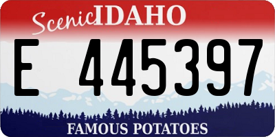 ID license plate E445397