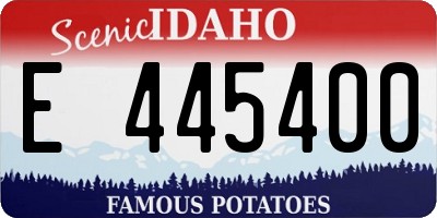 ID license plate E445400