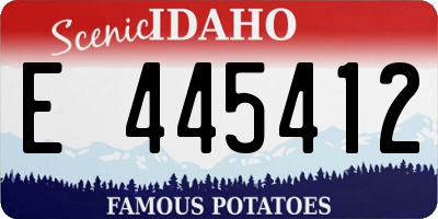 ID license plate E445412