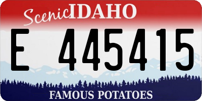 ID license plate E445415