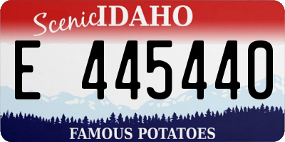 ID license plate E445440