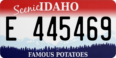 ID license plate E445469