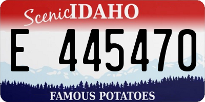 ID license plate E445470