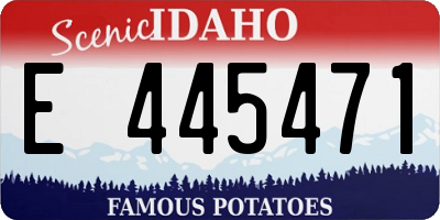 ID license plate E445471