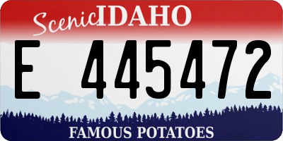 ID license plate E445472