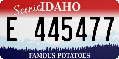 ID license plate E445477