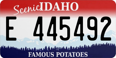 ID license plate E445492