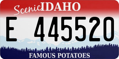 ID license plate E445520