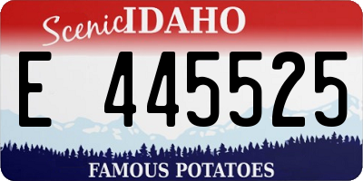 ID license plate E445525