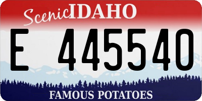 ID license plate E445540