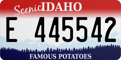 ID license plate E445542