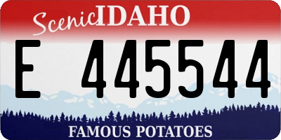 ID license plate E445544