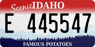 ID license plate E445547