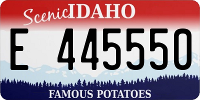 ID license plate E445550