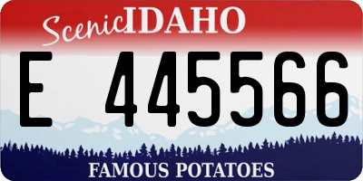 ID license plate E445566