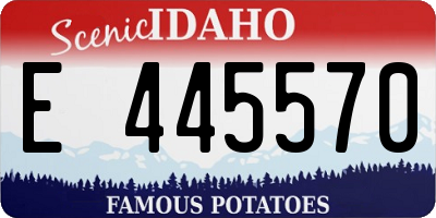 ID license plate E445570
