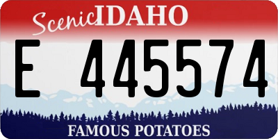 ID license plate E445574