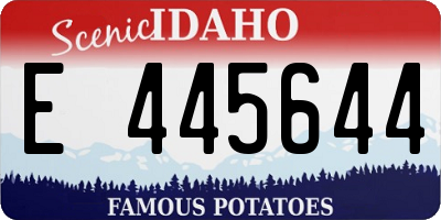 ID license plate E445644