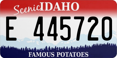 ID license plate E445720