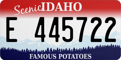ID license plate E445722