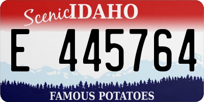 ID license plate E445764