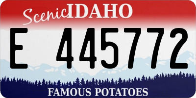ID license plate E445772