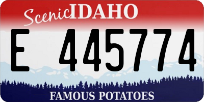 ID license plate E445774