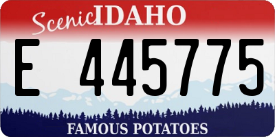 ID license plate E445775