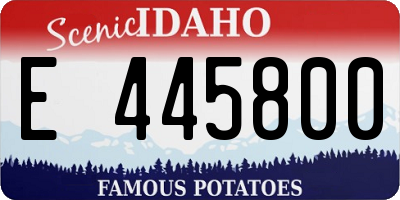 ID license plate E445800
