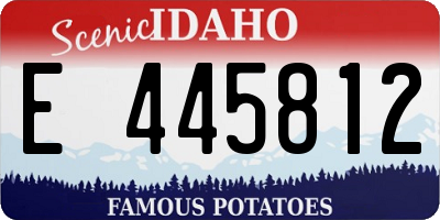 ID license plate E445812