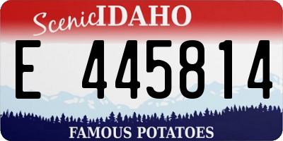 ID license plate E445814