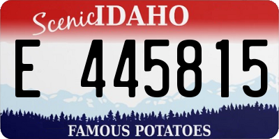 ID license plate E445815