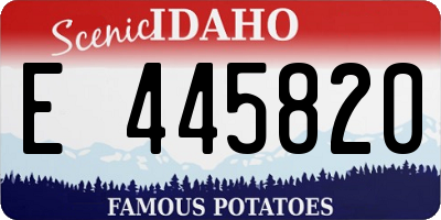 ID license plate E445820