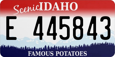 ID license plate E445843