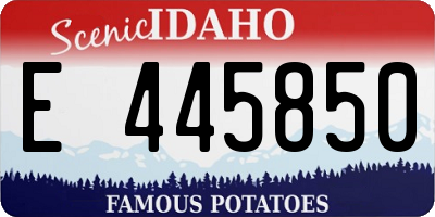 ID license plate E445850