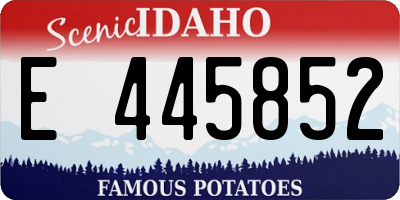ID license plate E445852