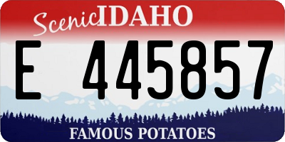 ID license plate E445857