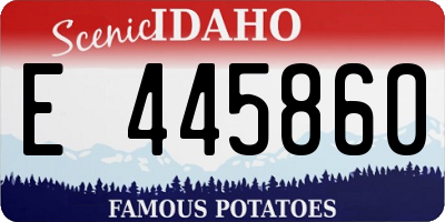 ID license plate E445860