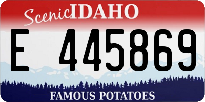 ID license plate E445869