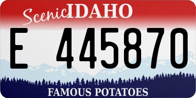 ID license plate E445870