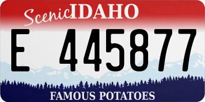 ID license plate E445877