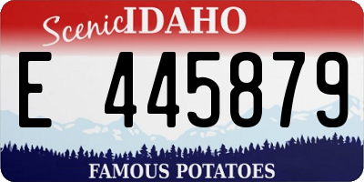 ID license plate E445879