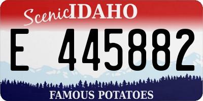 ID license plate E445882
