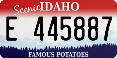 ID license plate E445887